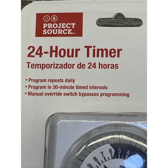 Project Source LOT OF 2, 24-Hour Indoor Timer #0148297. {75}. - Picture 5 of 11